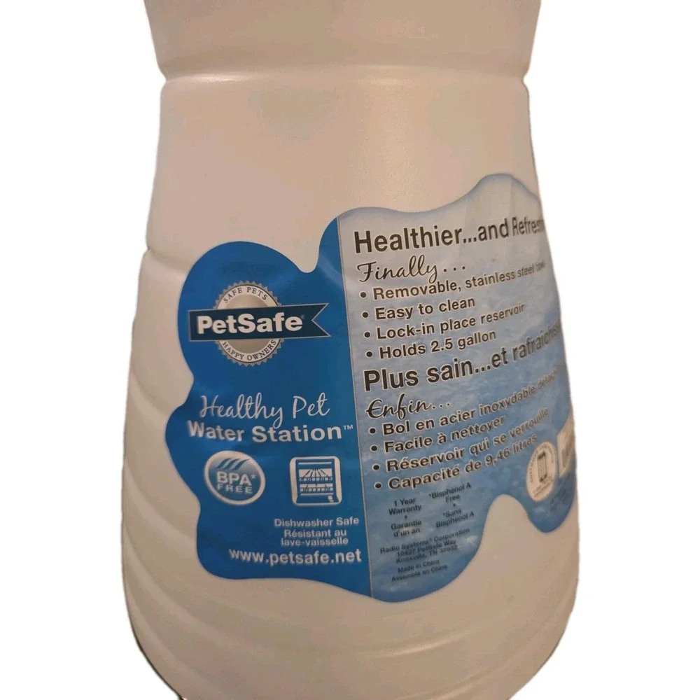 PetSafe Healthy Pet Water Station, 320 oz, Stainless Steel Bowl, Large